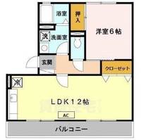 大阪府堺市北区百舌鳥陵南町1丁の賃貸アパートの間取り
