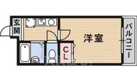 大阪府茨木市別院町の賃貸マンションの間取り