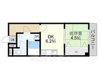 大阪府茨木市駅前1丁目の賃貸マンションの間取り