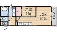 大阪府摂津市香露園の賃貸アパートの間取り