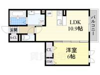 大阪府堺市堺区出島町4丁の賃貸アパートの間取り