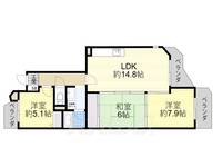 大阪府摂津市千里丘東5丁目の賃貸マンションの間取り