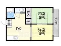 大阪府東大阪市額田町の賃貸アパートの間取り