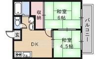 大阪府摂津市別府1丁目の賃貸アパートの間取り