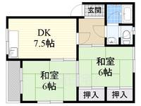 大阪府茨木市上穂積3丁目の賃貸マンションの間取り
