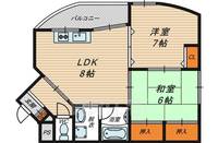 大阪府大阪市都島区中野町4丁目の賃貸マンションの間取り