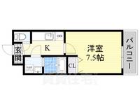 大阪府堺市北区東上野芝町2丁の賃貸アパートの間取り