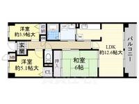 大阪府堺市東区日置荘西町7丁の賃貸マンションの間取り