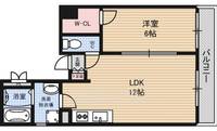 大阪府堺市堺区北瓦町1丁の賃貸マンションの間取り