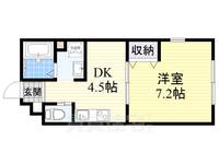 大阪府堺市北区百舌鳥梅町3丁の賃貸アパートの間取り