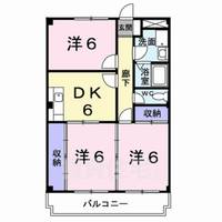 京都府京都市伏見区横大路六反畑の賃貸マンションの間取り
