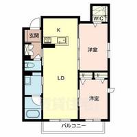 大阪府泉大津市下之町の賃貸アパートの間取り