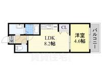 大阪府堺市西区鳳中町8丁の賃貸アパートの間取り