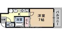 大阪府藤井寺市野中2丁目の賃貸マンションの間取り
