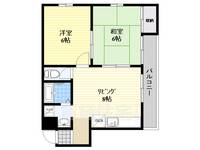 大阪府大阪市旭区中宮2丁目の賃貸マンションの間取り