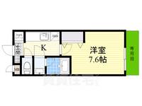 大阪府堺市西区鳳中町8丁の賃貸アパートの間取り