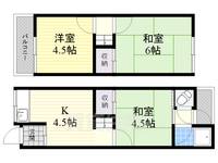 大阪府寝屋川市萱島桜園町(一戸建)の賃貸物件の間取り