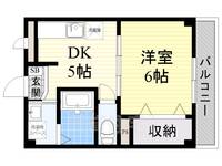 大阪府堺市美原区多治井の賃貸マンションの間取り