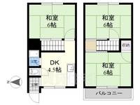 大阪府東大阪市日下町4丁目(一戸建)の賃貸物件の間取り