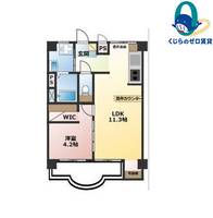 愛知県名古屋市西区中沼町(マンション)の賃貸物件の間取り