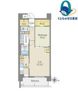 愛知県名古屋市瑞穂区高田町5丁目(マンション)の賃貸物件の間取り