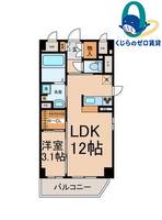 愛知県名古屋市西区浅間2丁目(マンション)の賃貸物件の間取り