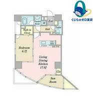 愛知県名古屋市中区金山2丁目(マンション)の賃貸物件の間取り