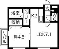La・Bella(ラベーラ月寒)の間取り