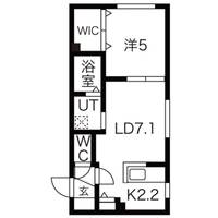 Y’s月寒西(ワイズ月寒西)の間取り