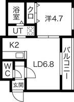 Rubia白石(ルビア白石)の間取り