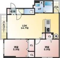 アヴァンセ月寒東2-20202の間取り