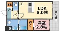 ラシーヌ瓦屋町の間取り