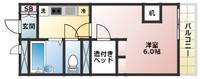 大阪府大阪市西成区天下茶屋東2丁目(マンション)の賃貸物件の間取り