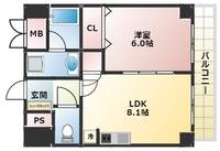 大阪府大阪市西成区玉出中2丁目(マンション)の賃貸物件の間取り
