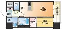 大阪府大阪市浪速区敷津西1丁目(マンション)の賃貸物件の間取り