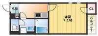 大阪府大阪市阿倍野区昭和町2丁目(アパート)の賃貸物件の間取り