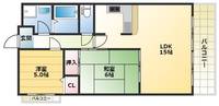 大阪府大阪市西成区岸里東1丁目(マンション)の賃貸物件の間取り