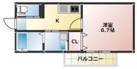 大阪府大阪市西成区千本中2丁目(マンション)の賃貸物件の間取り