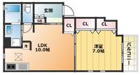 大阪府大阪市西成区天下茶屋2丁目(アパート)の賃貸物件の間取り