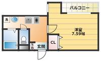 大阪府大阪市西成区聖天下2丁目(マンション)の賃貸物件の間取り