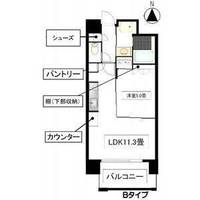 愛知県名古屋市昭和区檀溪通1丁目の賃貸マンションの間取り
