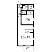 愛知県名古屋市南区内田橋2丁目の賃貸アパートの間取り