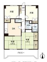 ホワイトコーポ大谷502の間取り