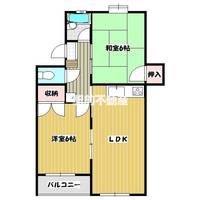 福岡県久留米市三潴町田川の賃貸アパートの間取り