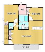 エル・スールB棟202の間取り