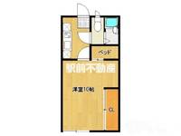 レオパレスウイロウ1Fの間取り