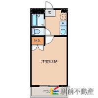 レオパレスみなみごうばる106の間取り