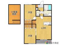 パーチェ・大川B棟202の間取り