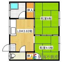 楽園荘204の間取り