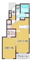 プラム Ⅲ102の間取り